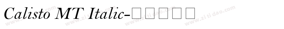 Calisto MT Italic字体转换